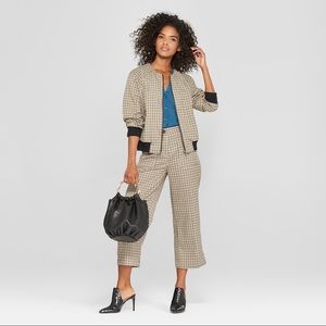 Who What Wear Plaid Bomber Jacket